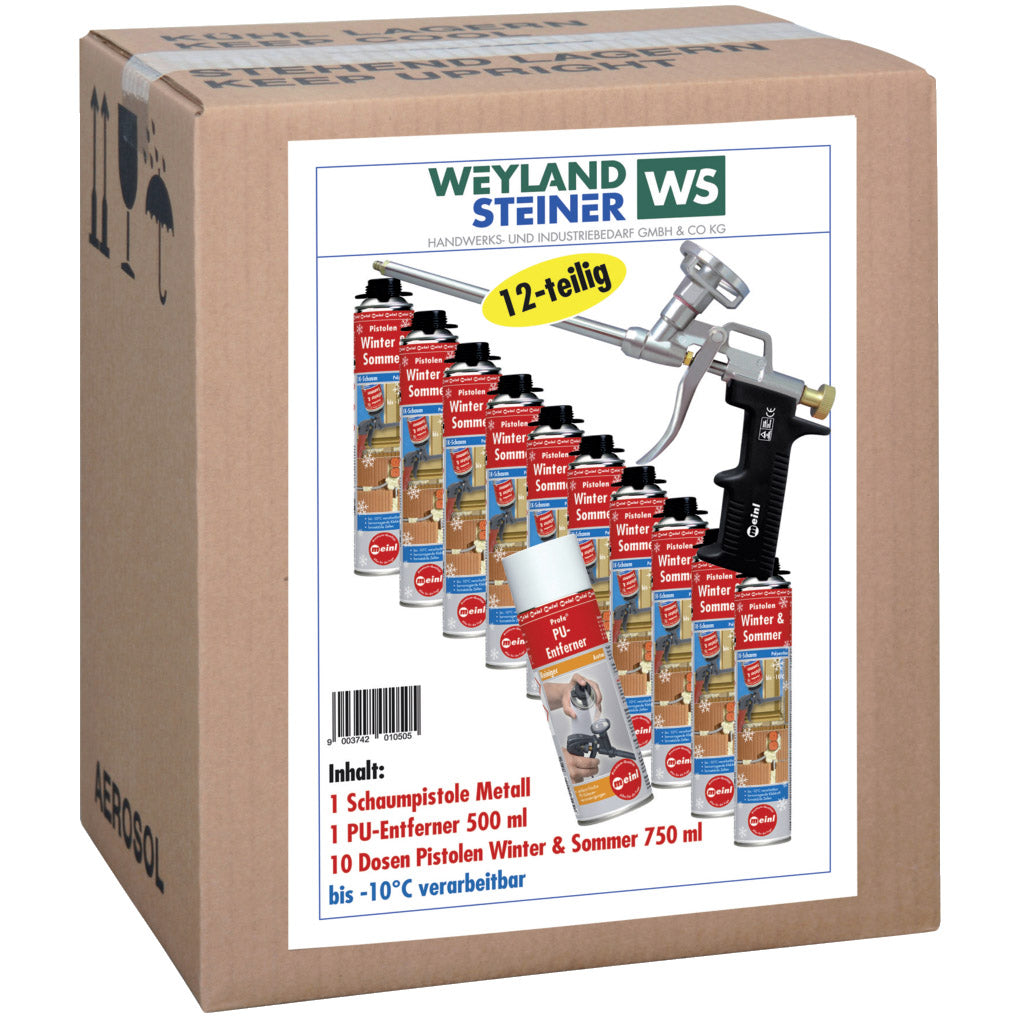 Winter und Sommer Pistolenschaum-Set 12-teilig