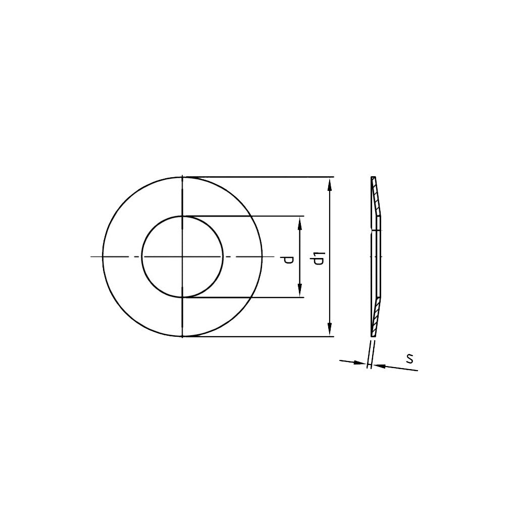 DIN6796 clamping washers for screw connections galvanized