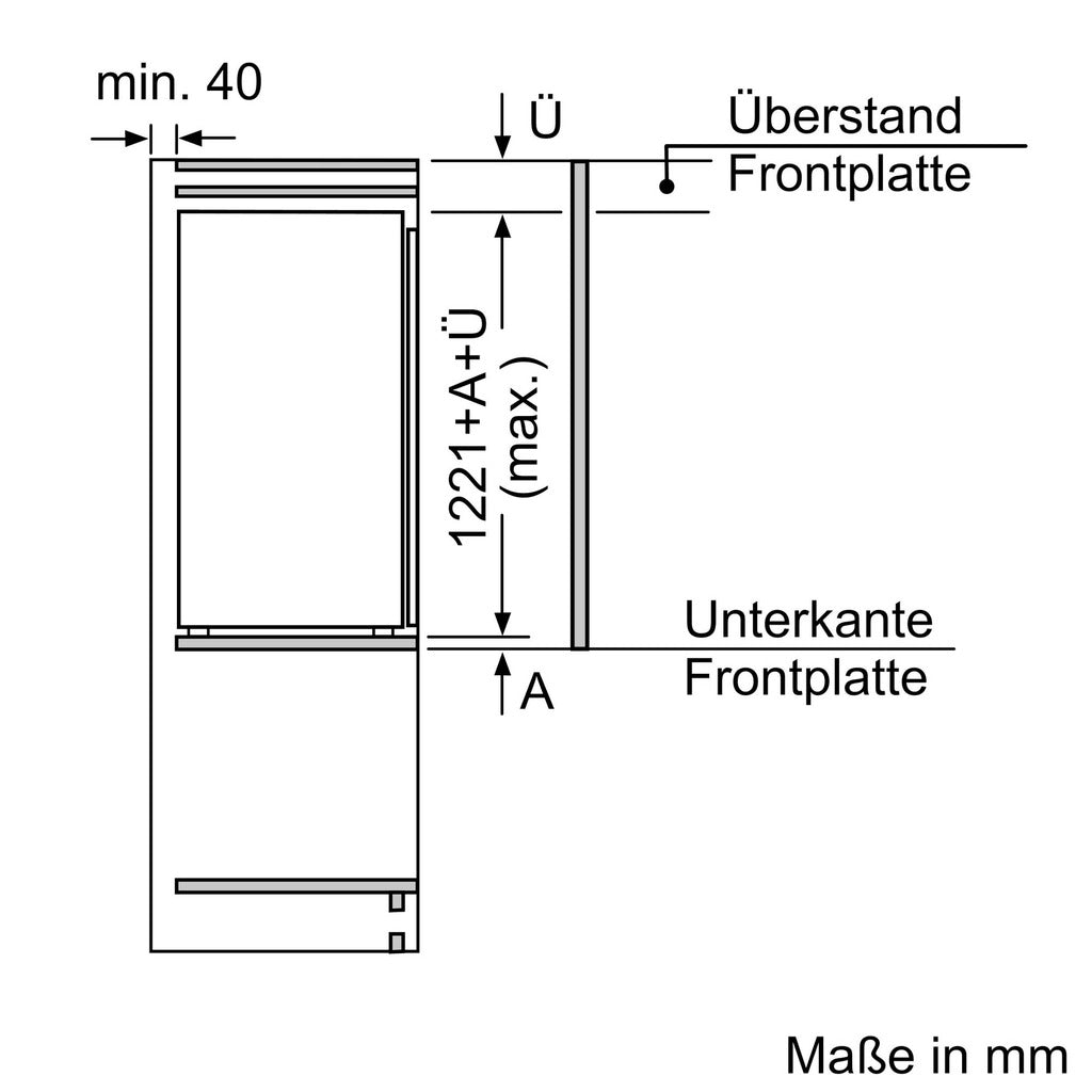 Frigorifero da incasso con vano congelatore iQ100 KI42L2FE1