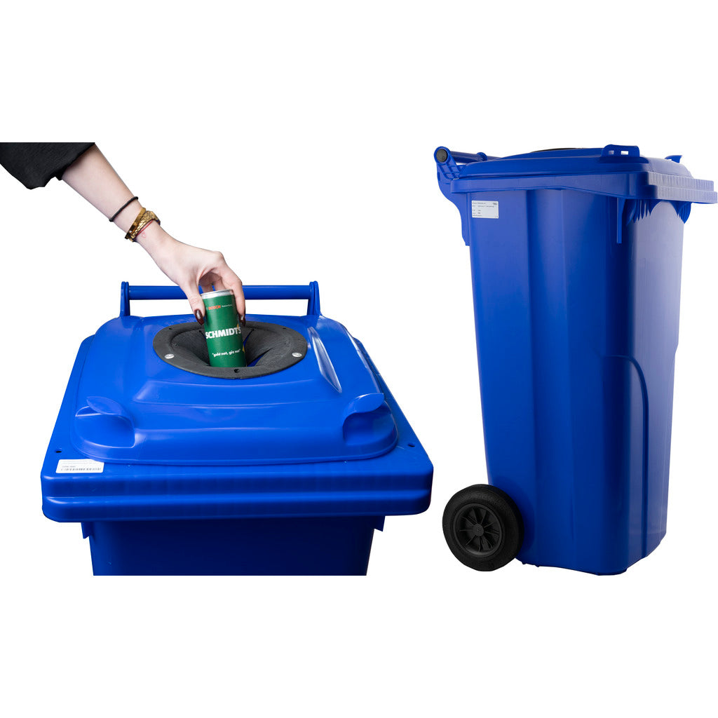Pfandflaschensammelbehälter blau / 2-Rad Container (F)