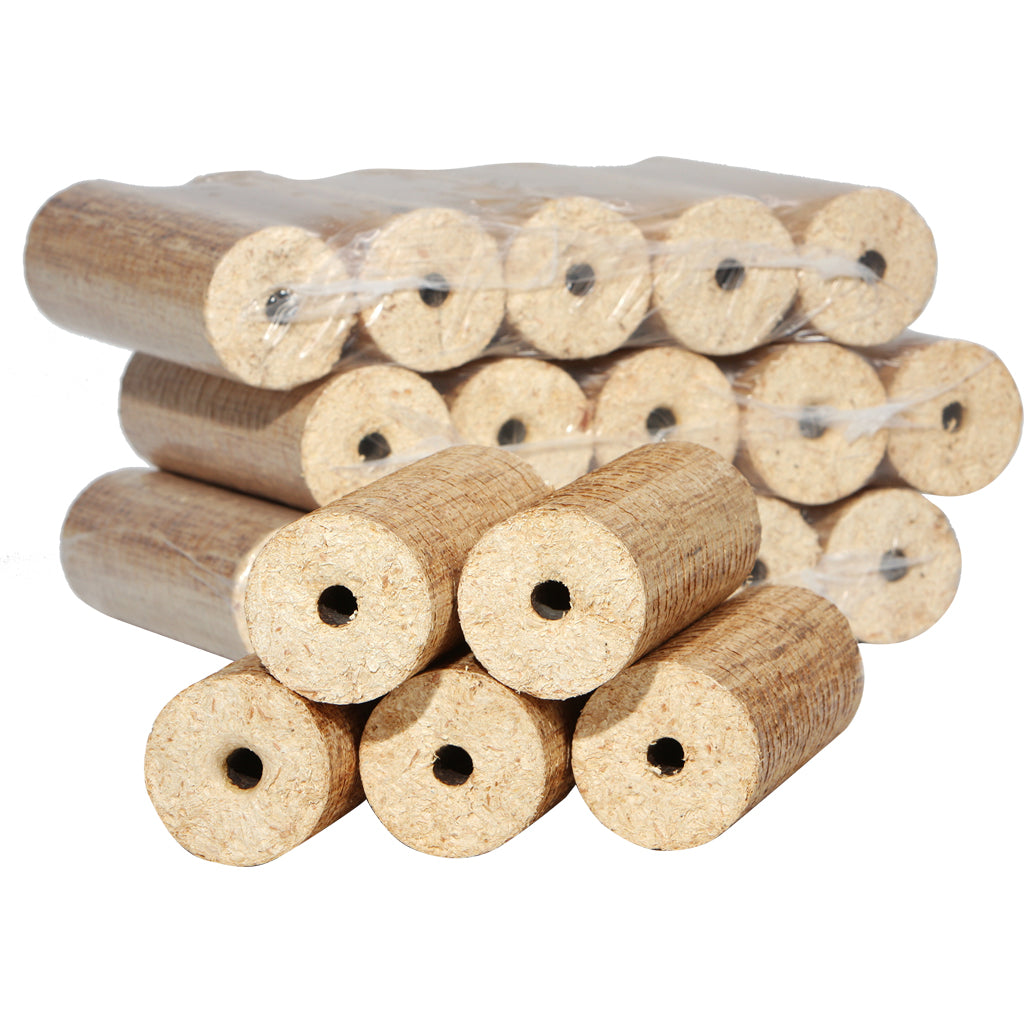 Bricchette di legno con foro / bricchette di legno