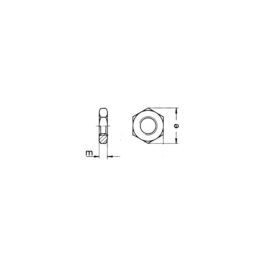 DIN936 Sechskantmutter niedrige Form 17H blank