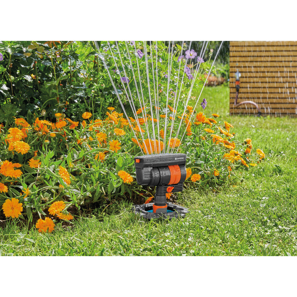 Complete set pipeline with oscillating sprinkler