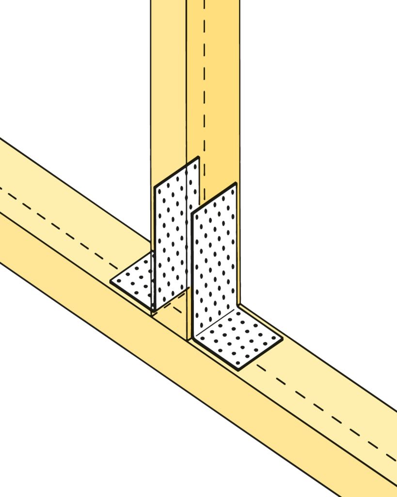 Simpson angle connector made of perforated sheet metal ANP