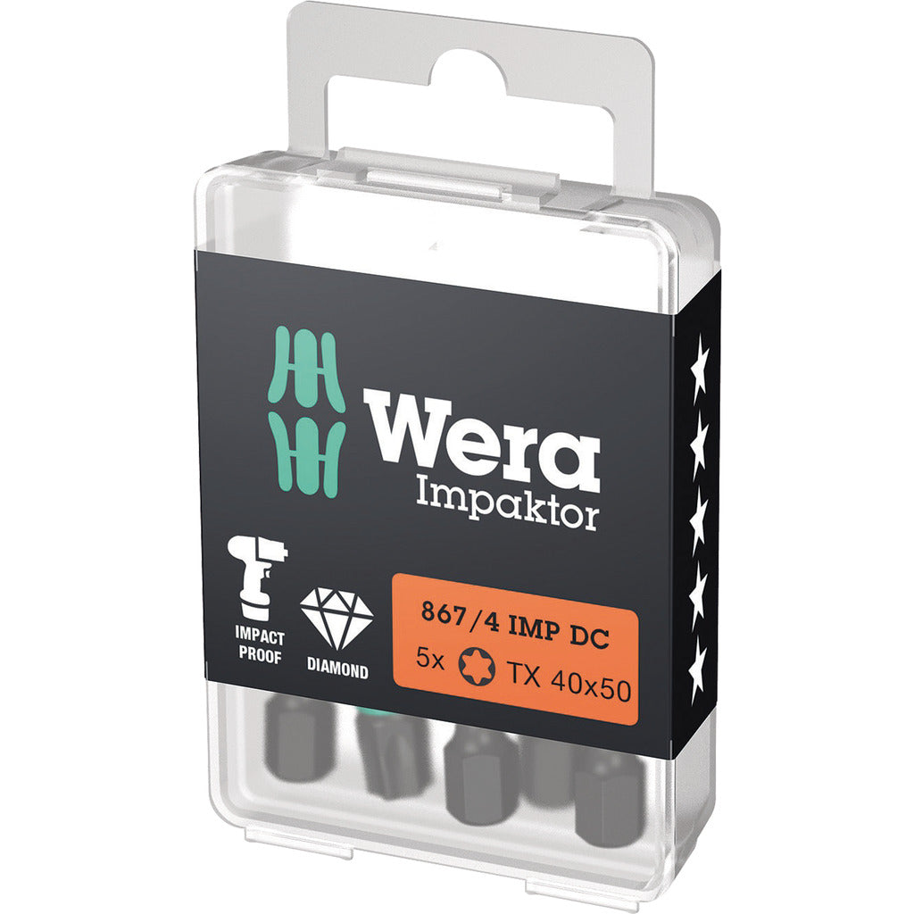 Punte per avvitatori fai da te 867/4 IMP DC TORX®