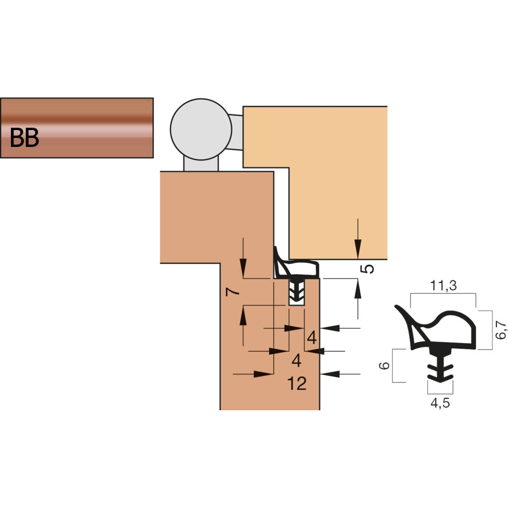 Türdichtung A 1015 Kurzbund
