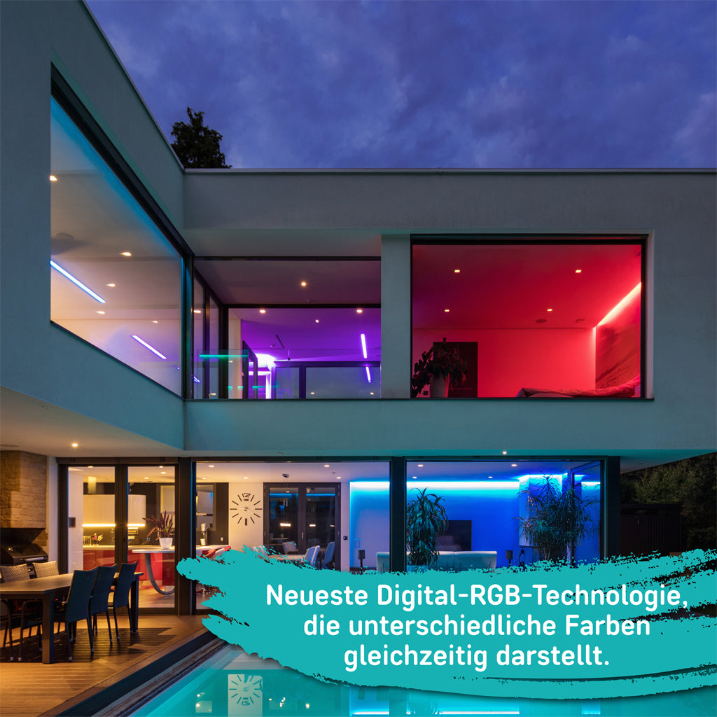 Striscia LED RGB intelligente WIFI per esterni con sensore musicale