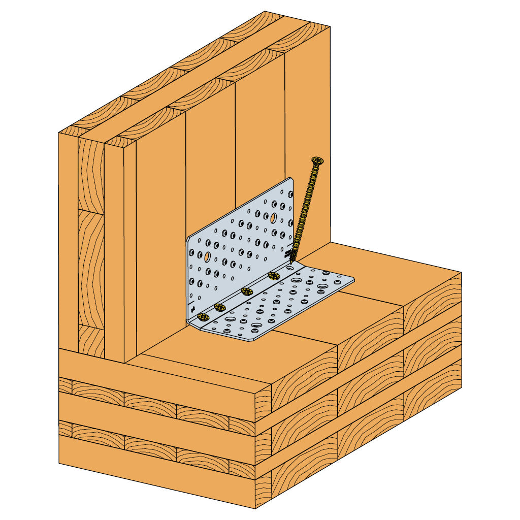 Winkelverbinder mit Schrägverschraubung