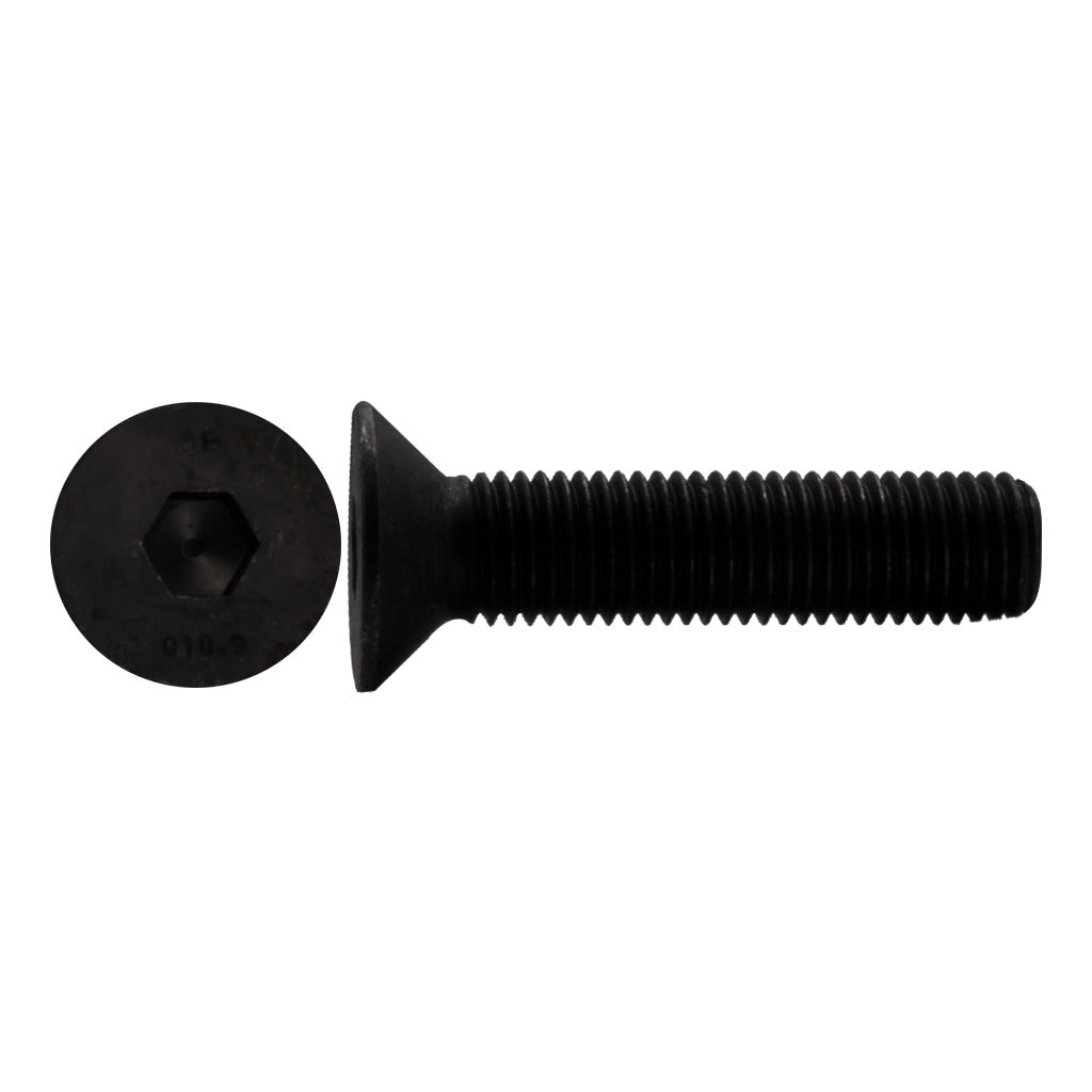 ISO10642 countersunk screws with hexagon socket 10.9 black zinc plated