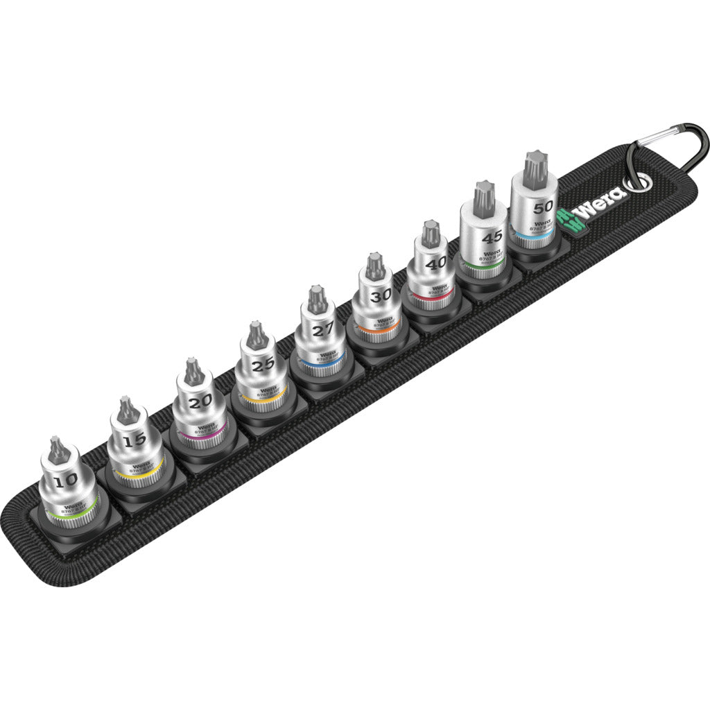 Zyklop Bitnuss-Satz TORX® Belt B 3 / 9-teilig / Haltefunktion, 3/8"