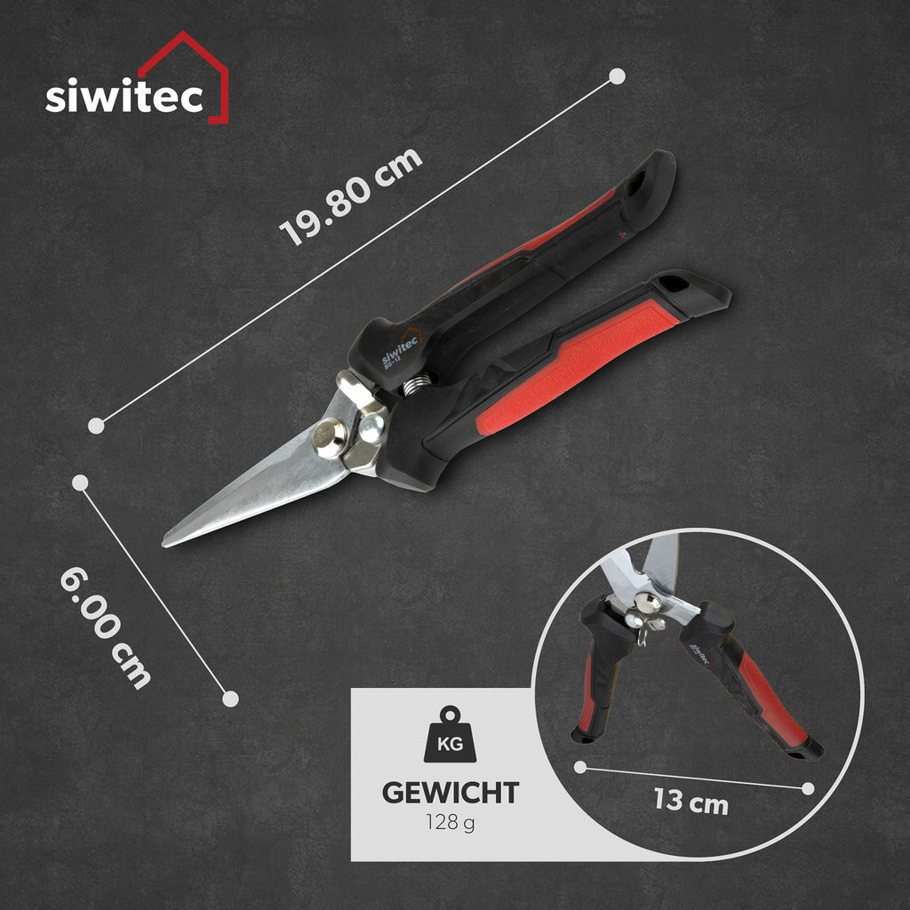 Siwitec Gartenschere mit gerader Klinge SG-12