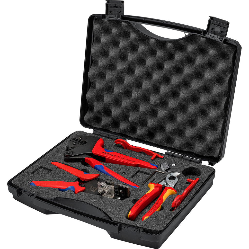 Knipex Werkzeugkoffer für Photovoltaik - Abisolierwerte groß / 7-teilig