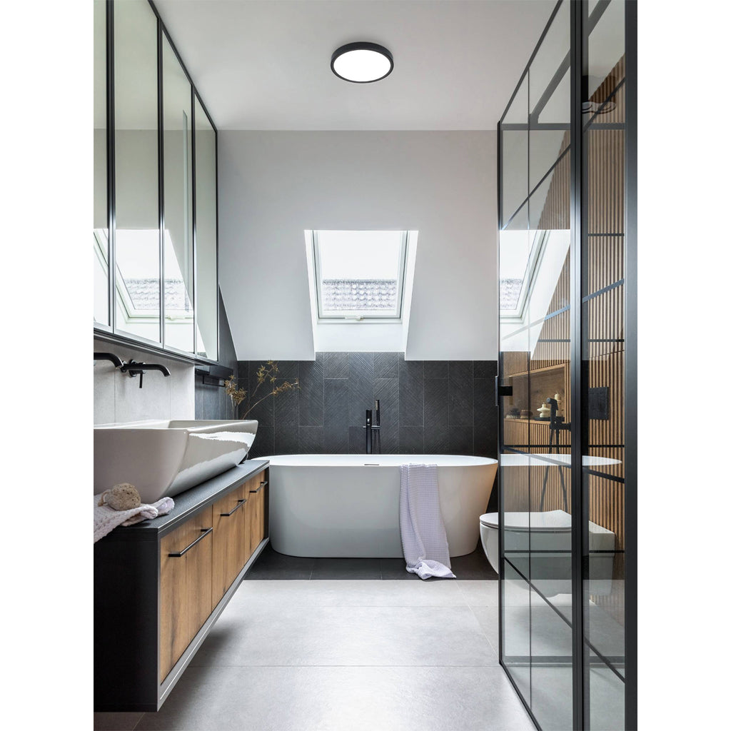 Eglo LED ceiling light Fueva 5 / black, round