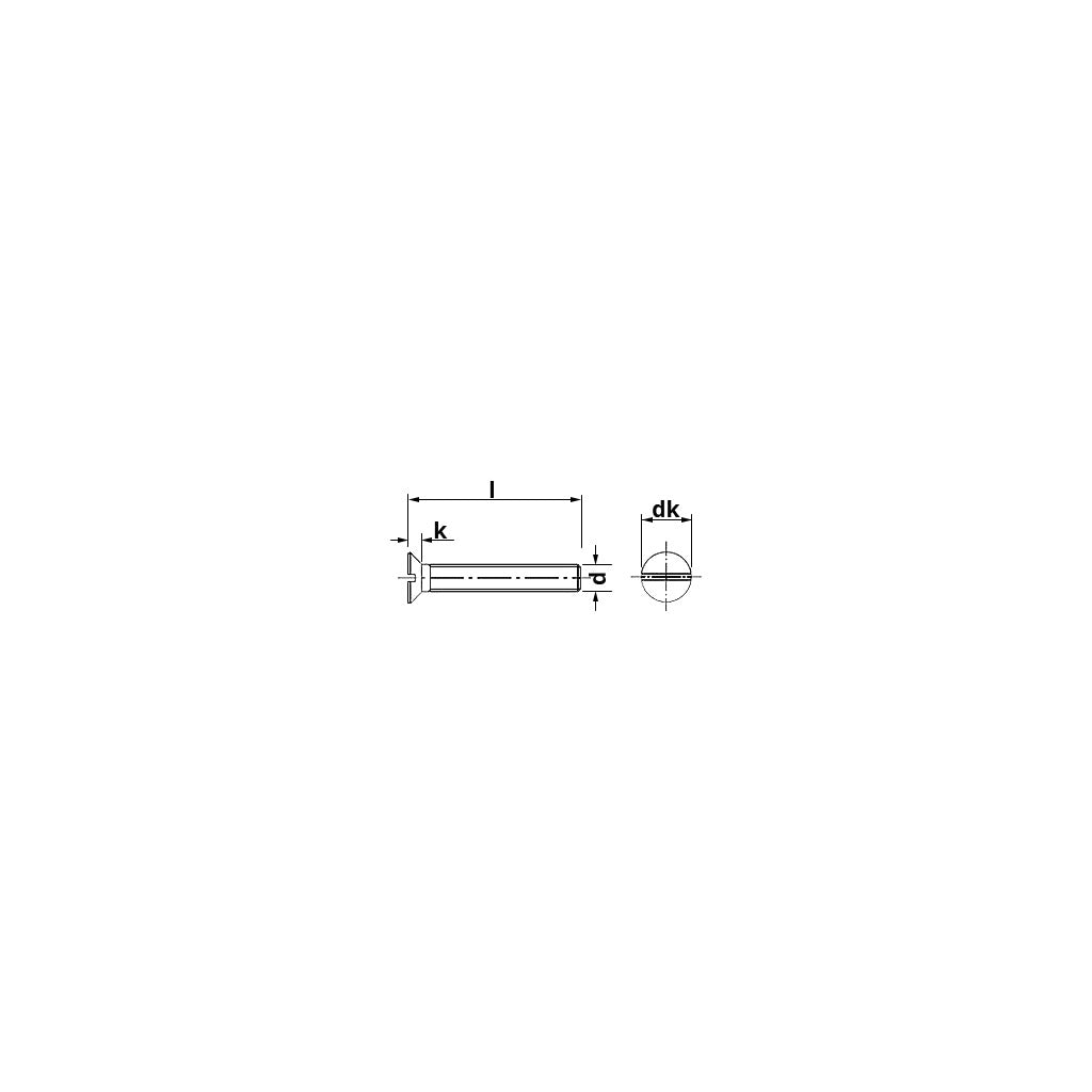 Viti svasate con intaglio DIN 963 4.6 zincate