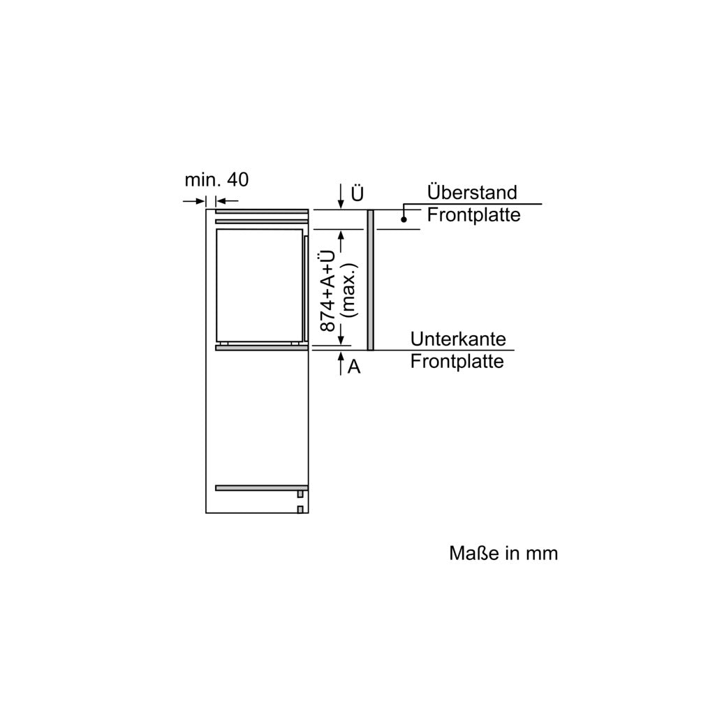 Einbau-Kühlschrank mit Gefrierfach iQ100 KI22L2FE1