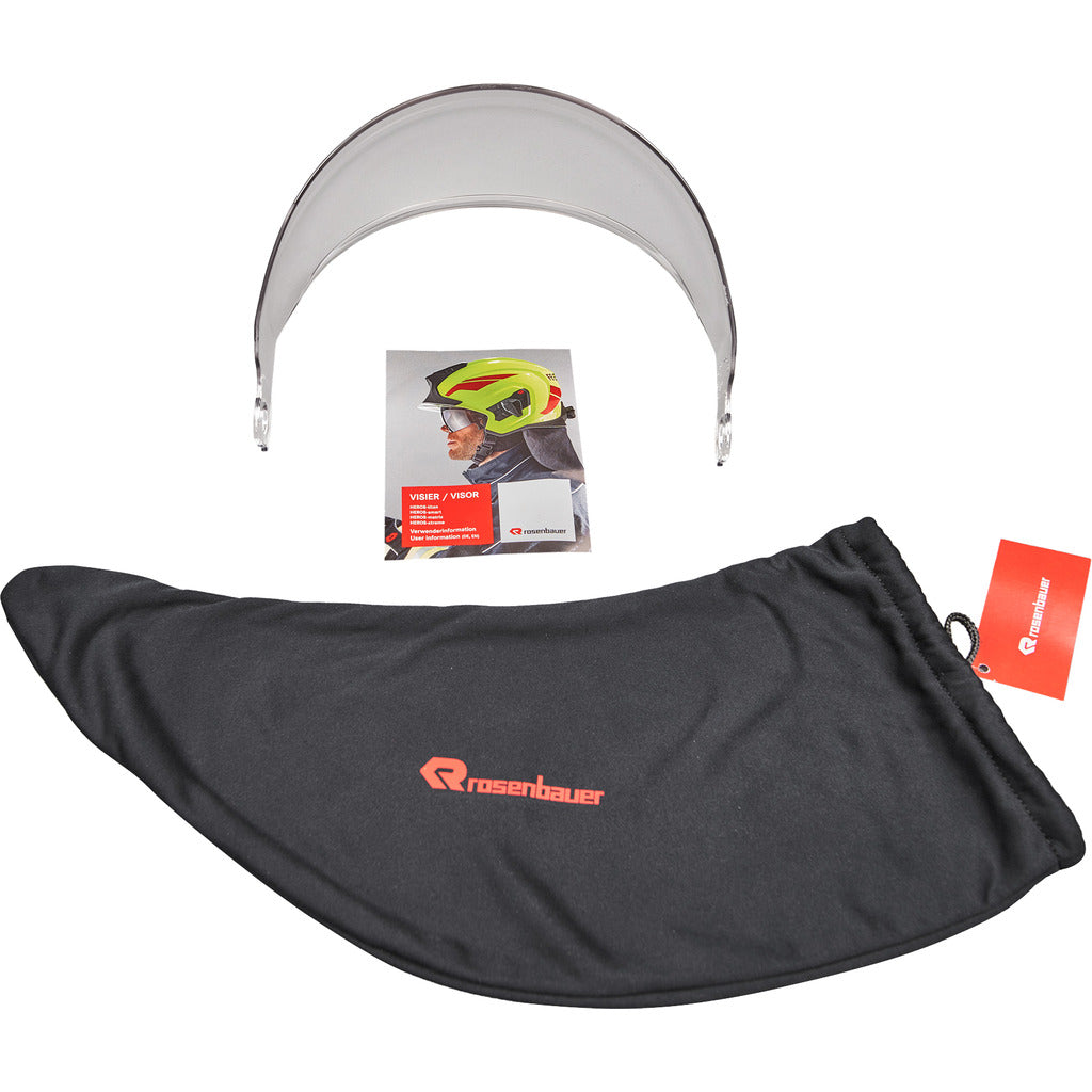 Transparent face shield for HEROS fire helmets
