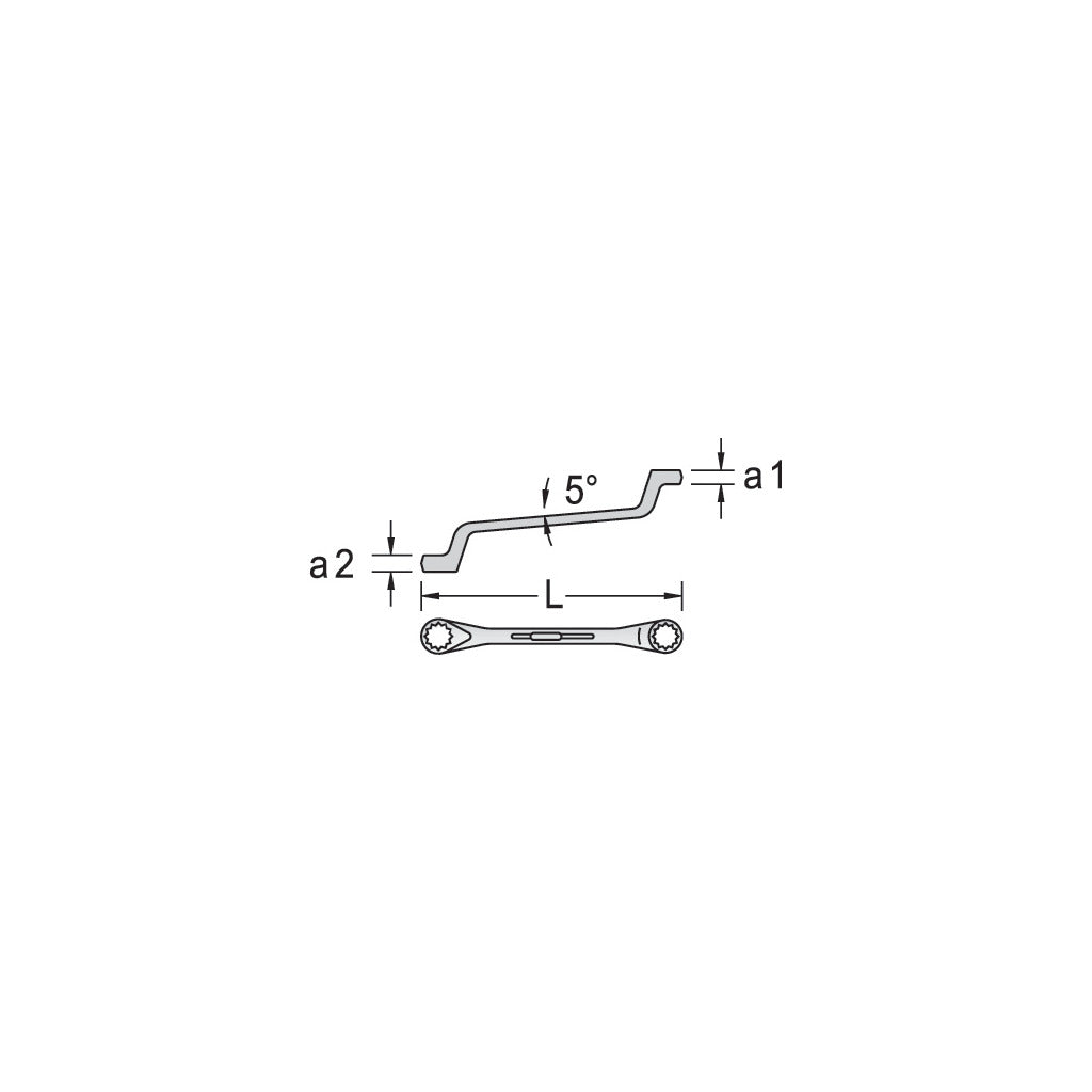 Chiave a forchetta doppia, offset 5739