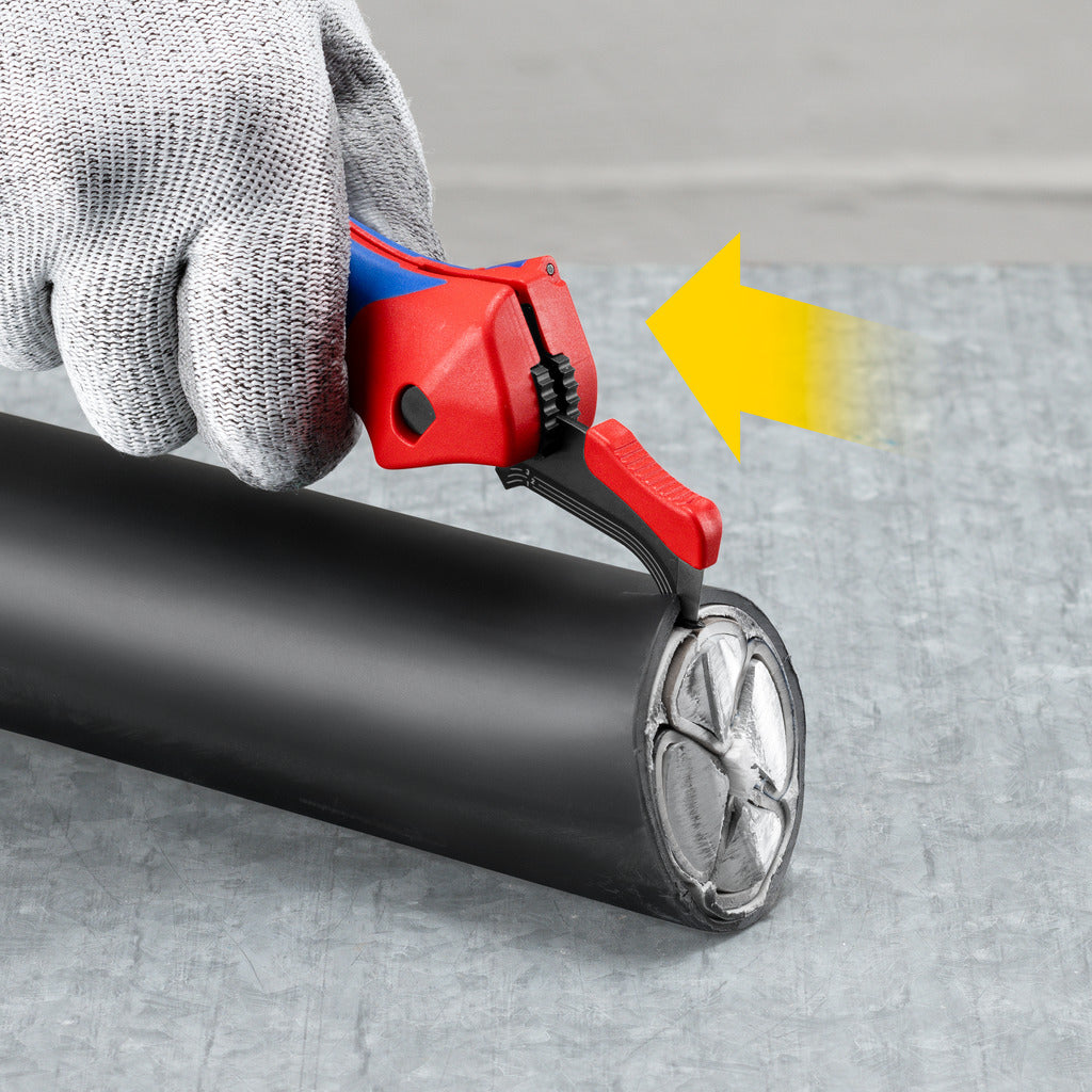 Knipex Abmantelungsmesser mit Gleitschuh & Ratschenfunktion