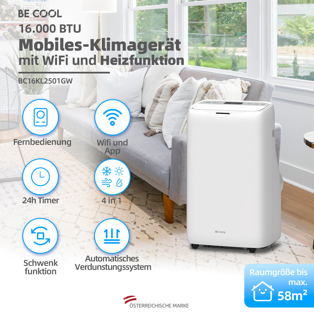 Condizionatore d'aria da 16.000 BTU con funzione WIFI / riscaldamento