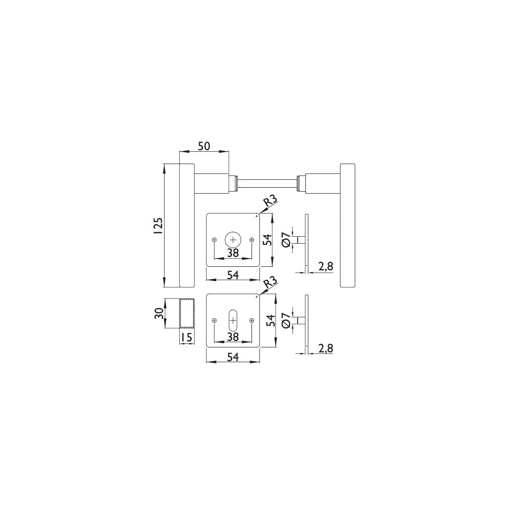 Set maniglia modello 1616 DIRECT