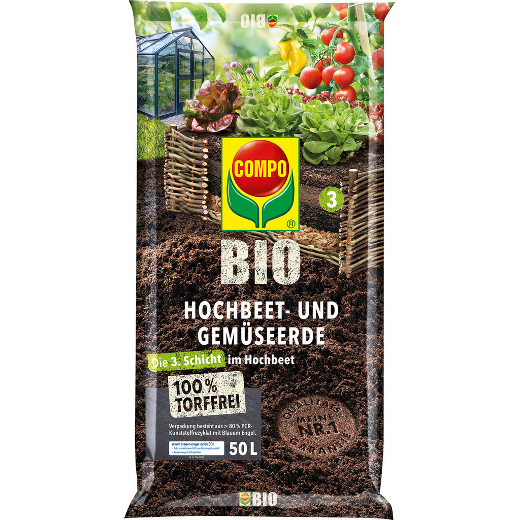 Compo BIO Hochbeet- und Gemüseerde torffrei