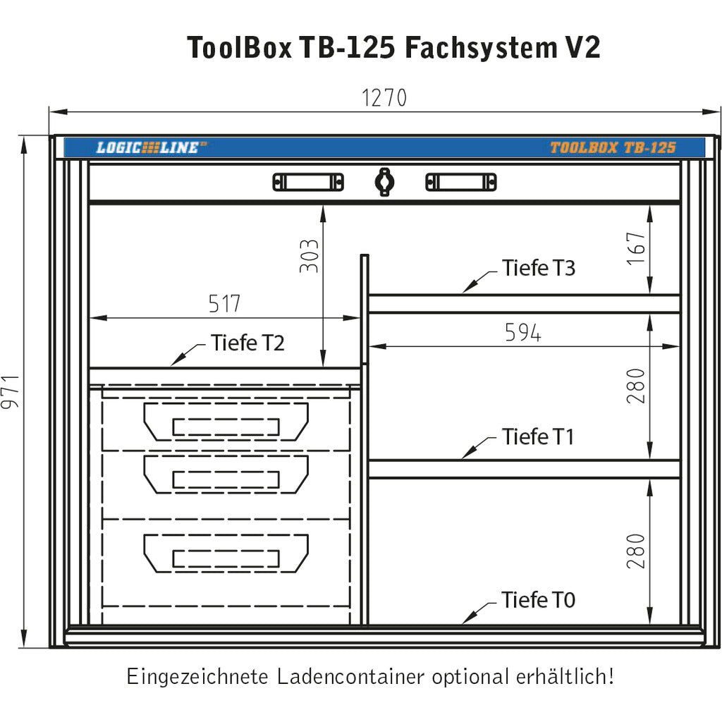 Sistema di scomparti ToolBox TB-125 V2
