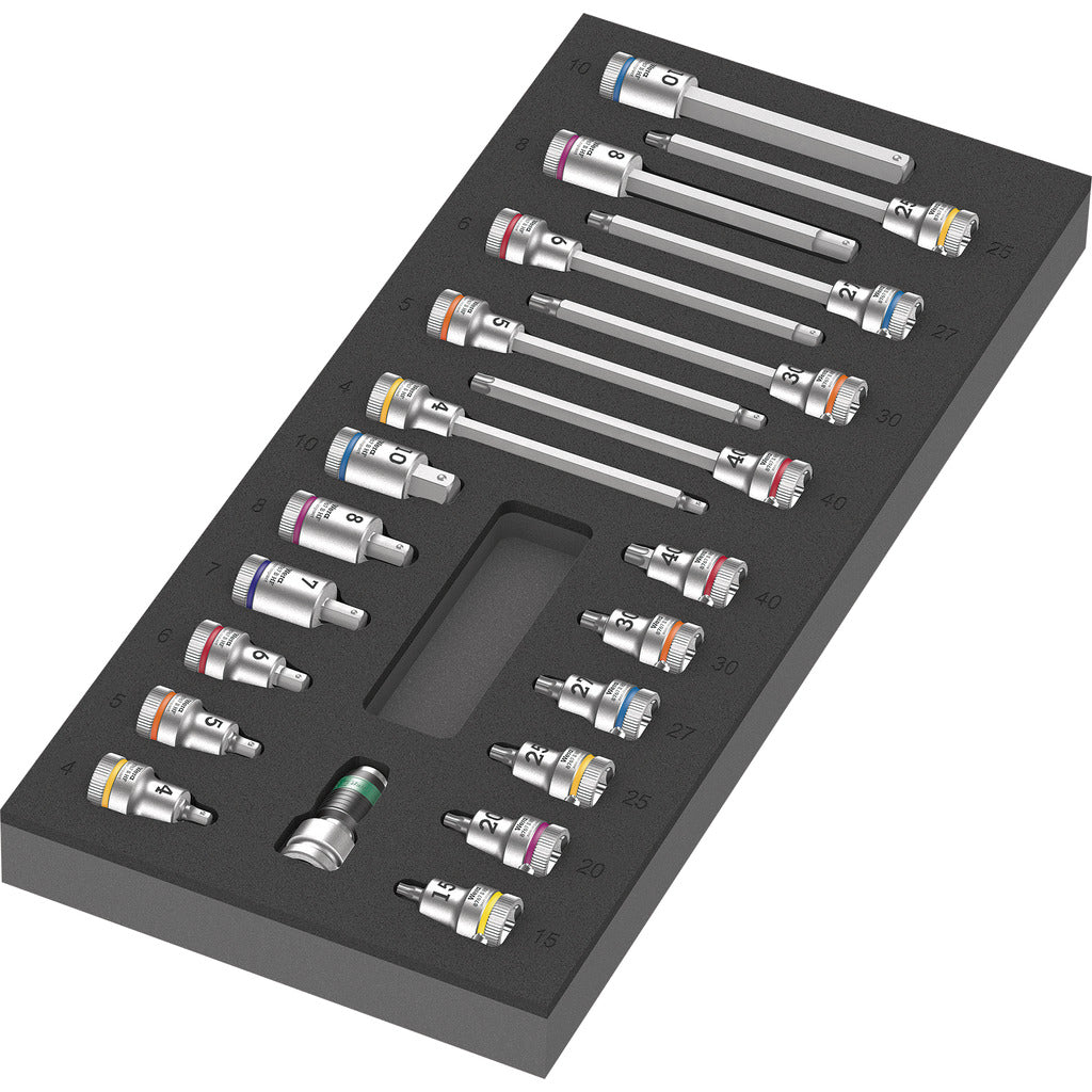 Zyklop B 3/8" bit socket set 1 9723 / 22 pieces / with foam insert