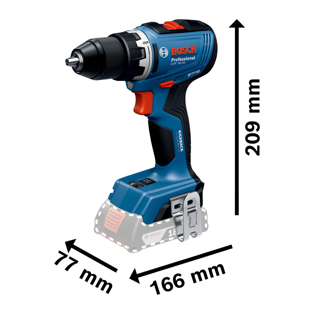 Trapano avvitatore a batteria GSR 18V-65