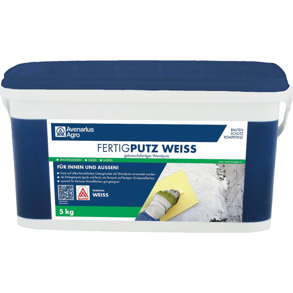 White finished plaster