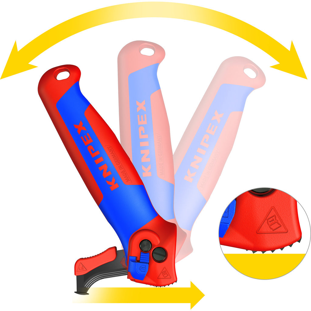 Knipex Abmantelungsmesser mit Gleitschuh & Ratschenfunktion