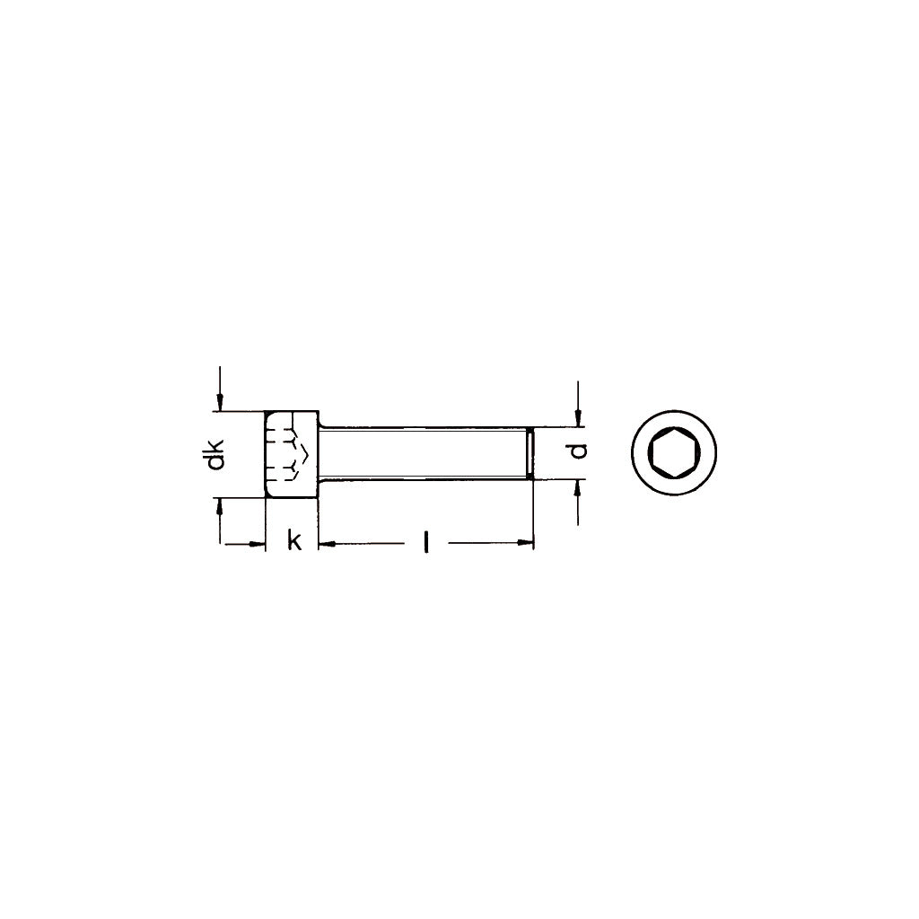 Viti a testa cilindrica con esagono incassato ISO4762/DIN912 8.8 zincate VG