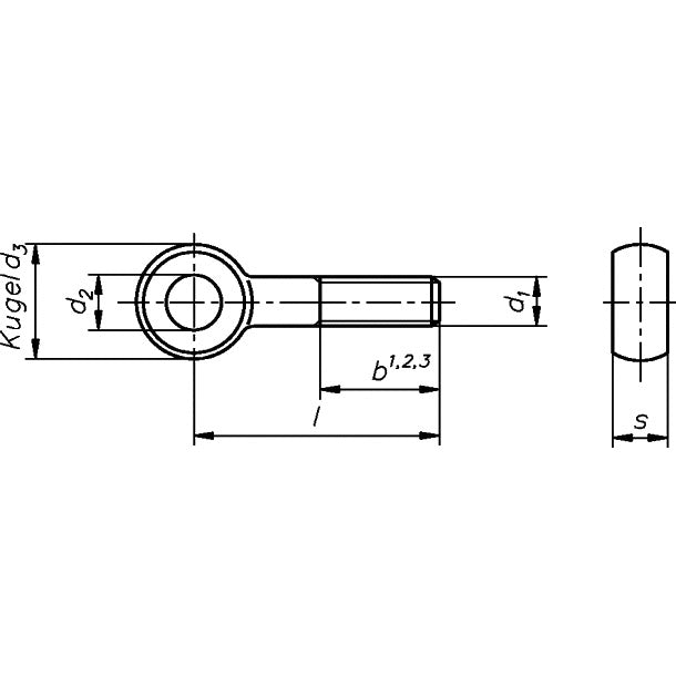 Bulloni ad occhiello DIN 444B forma B 8.8 zincati