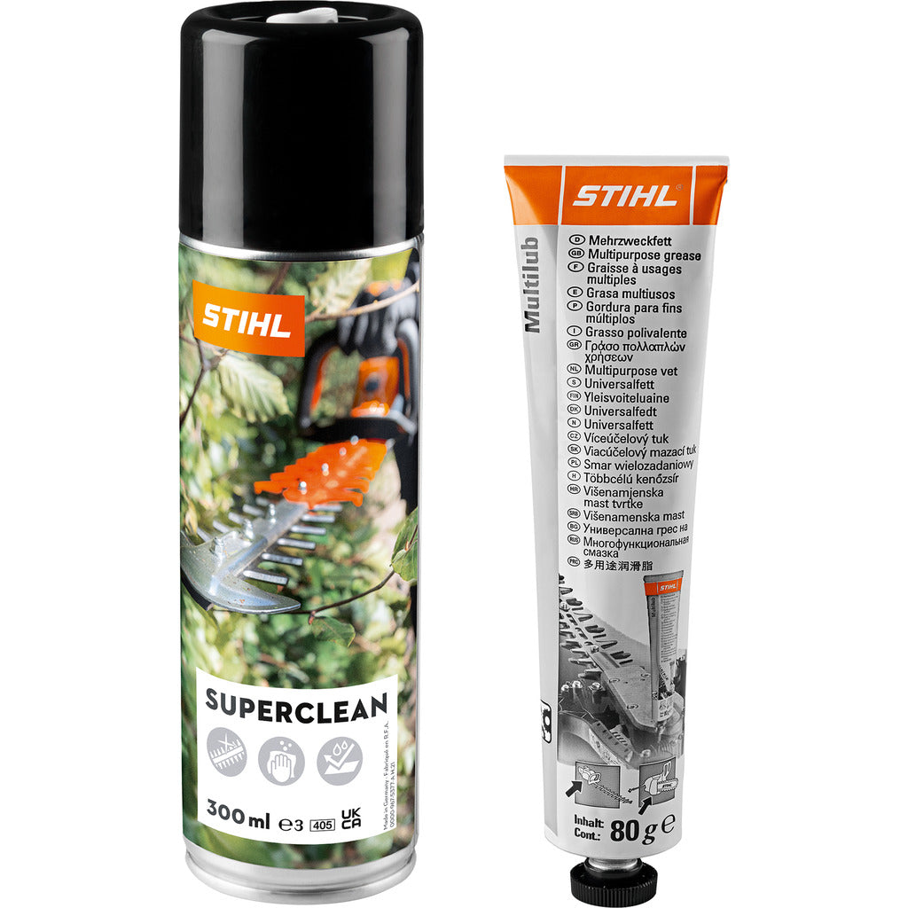 Kit di cura e pulizia Stihl per tagliasiepi e tagliasiepi - Confezione risparmio