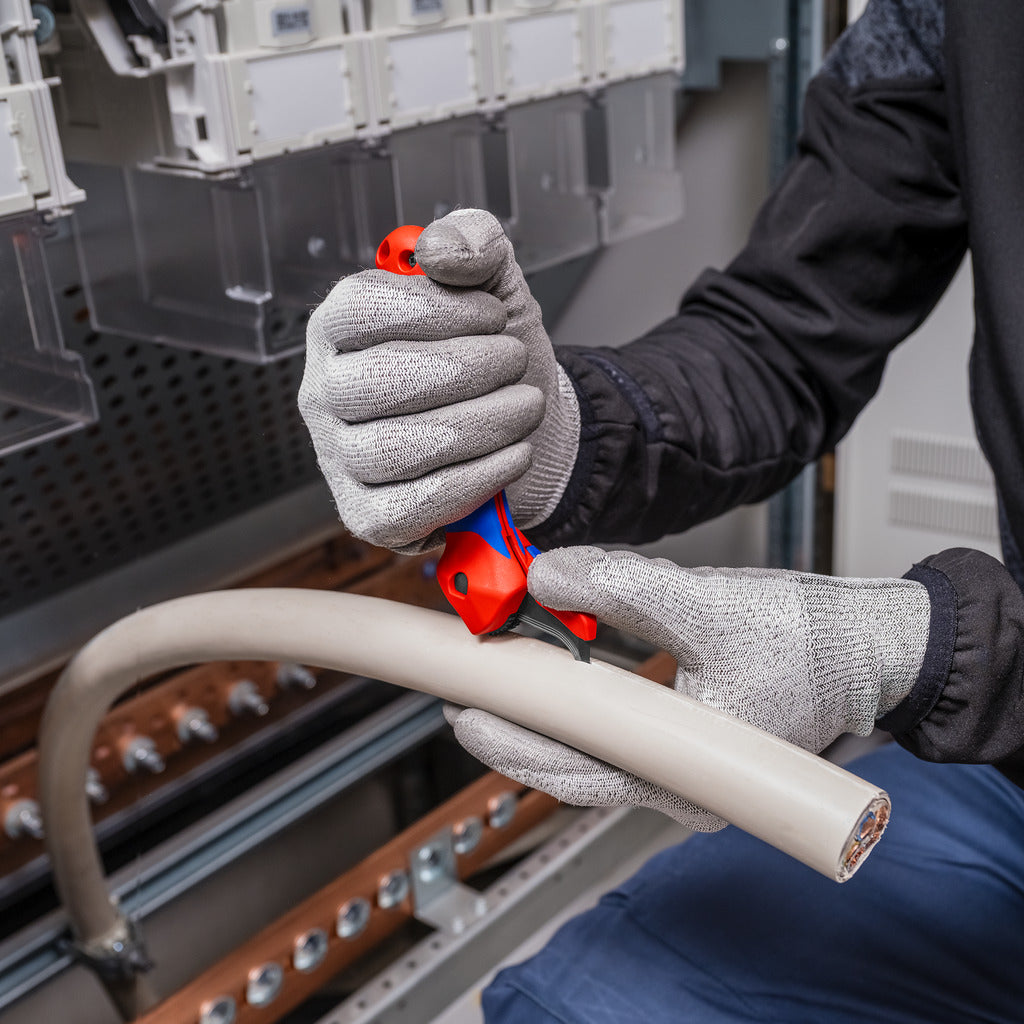 Knipex Abmantelungsmesser mit Gleitschuh & Ratschenfunktion
