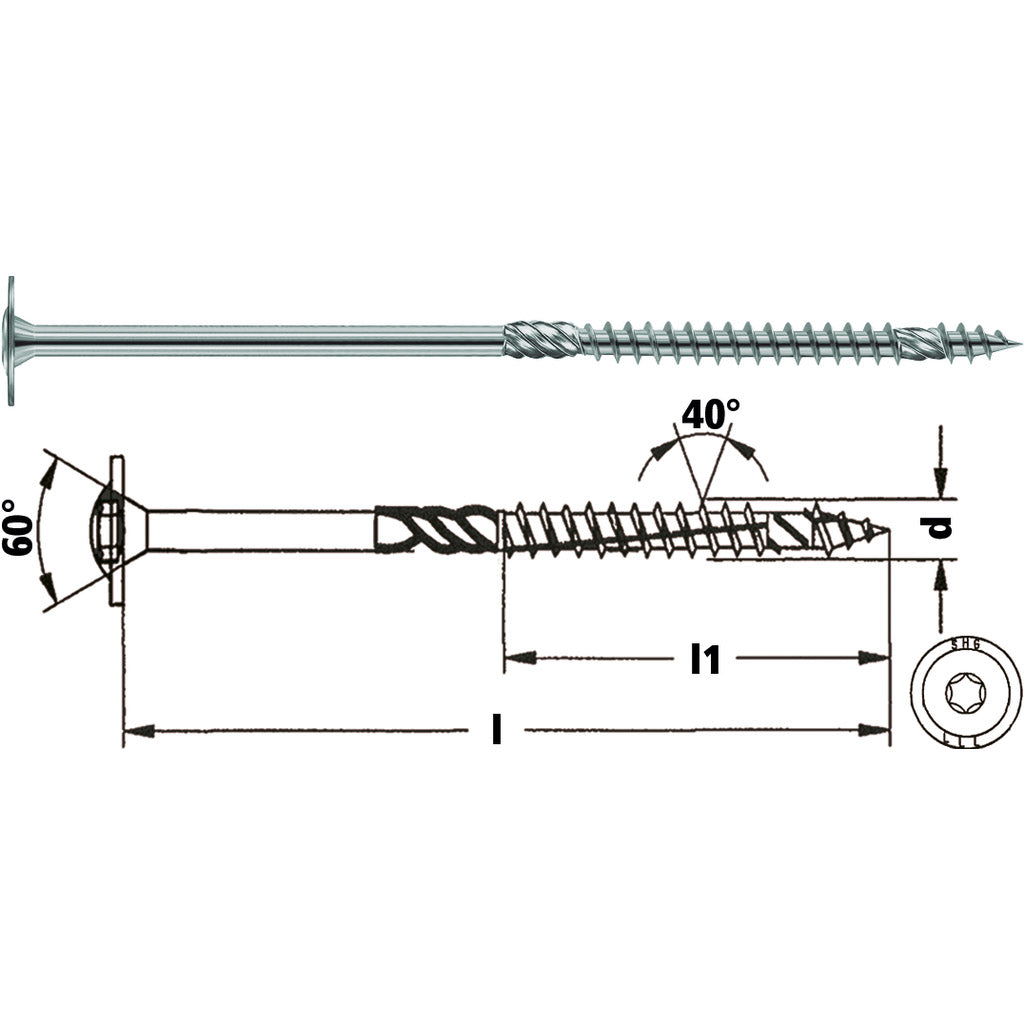 Spanplattenschraube Eurotec Tellerkopf