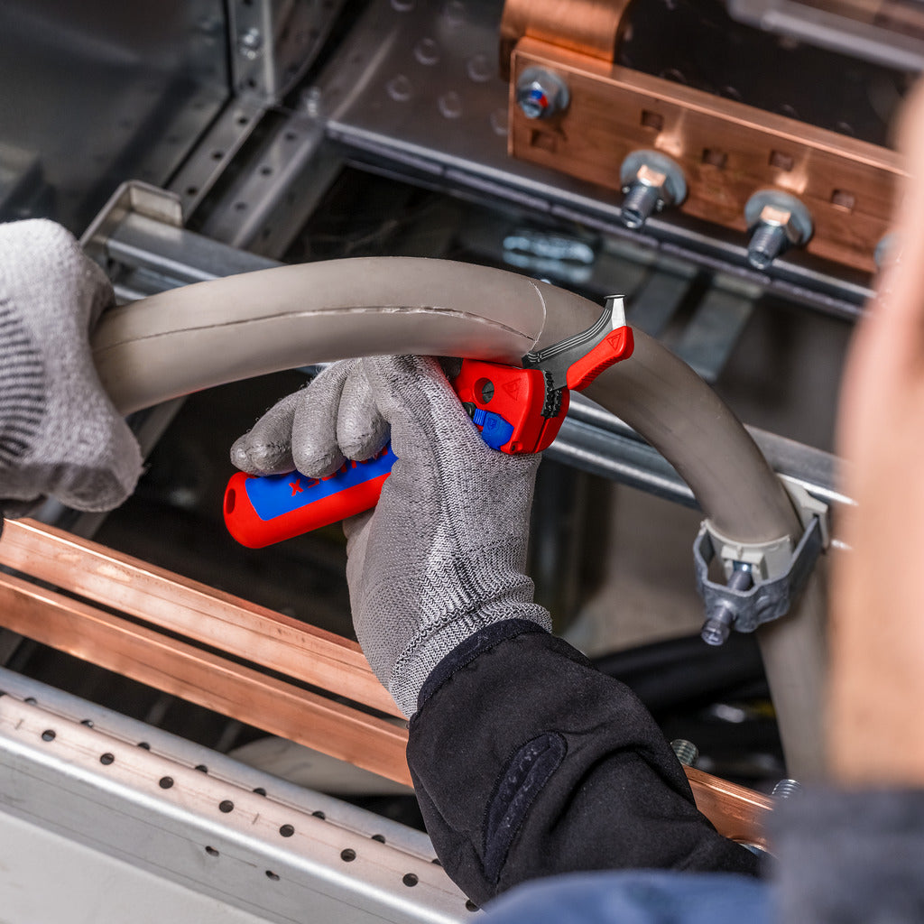 Knipex Abmantelungsmesser mit Gleitschuh & Ratschenfunktion