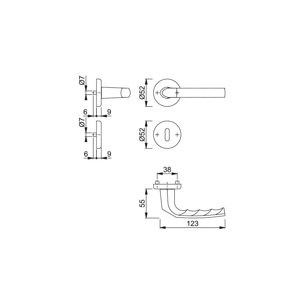 Set maniglie per porte modello Birmingham
