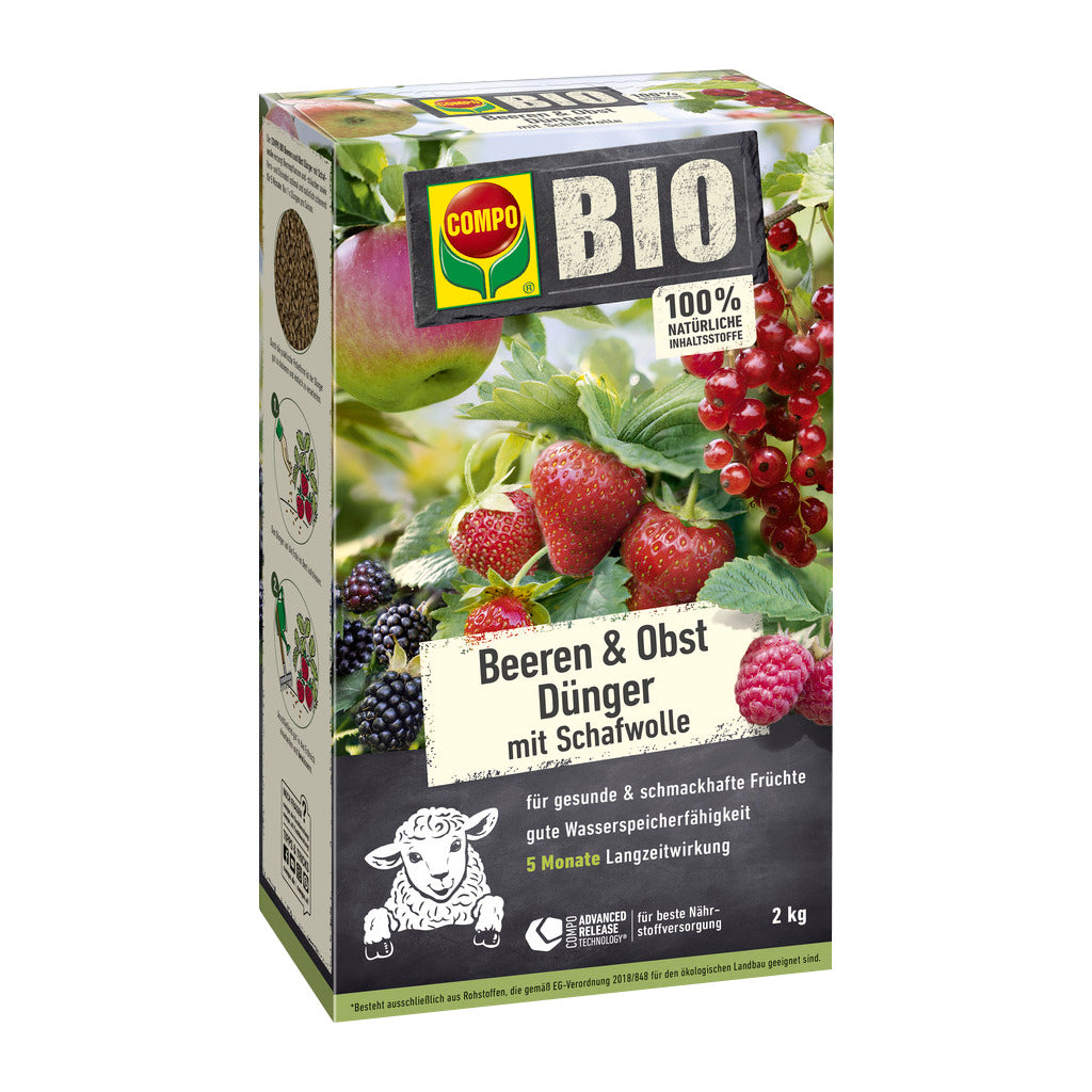 Compo Beeren- und Obst Dünger mit Schafwolle