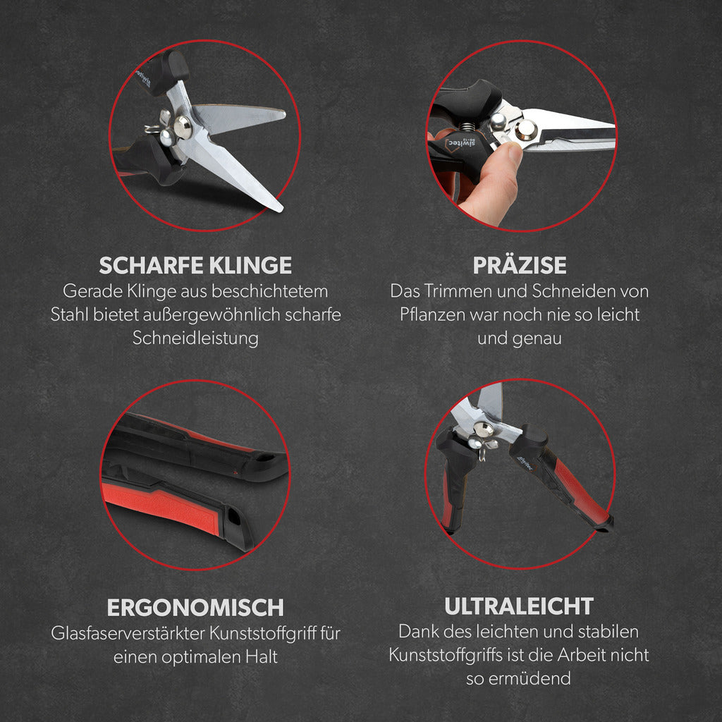 Siwitec Gartenschere mit gerader Klinge SG-12