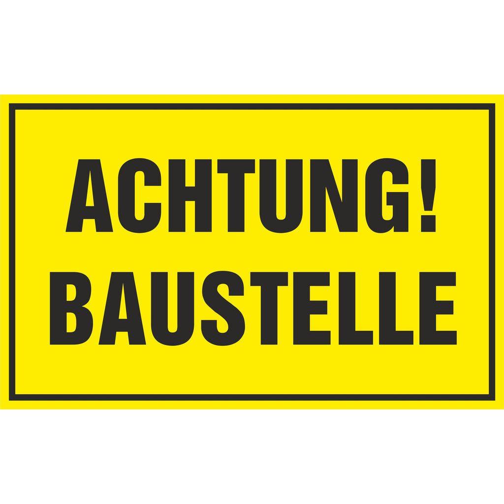 Cartello di avvertimento - ATTENZIONE! CANTIERE