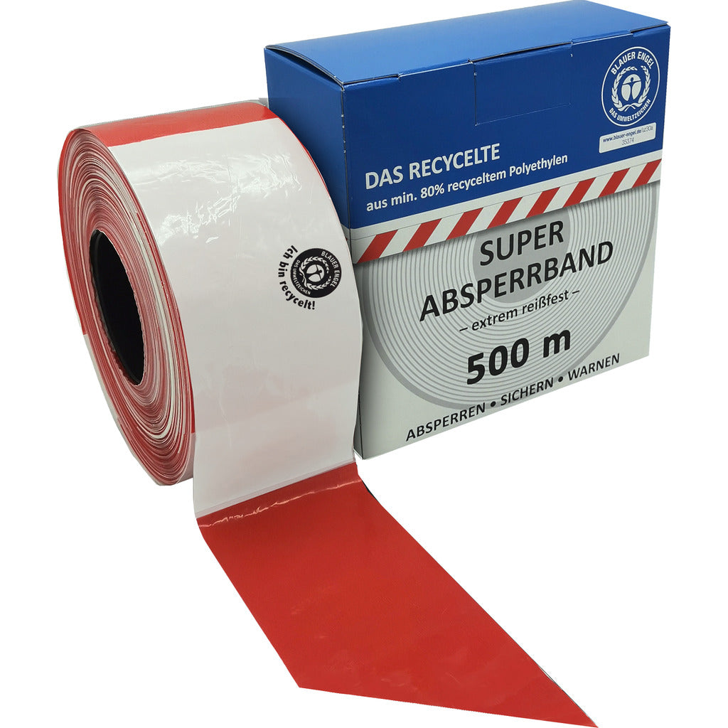 Nastro segnaletico "il riciclato" rosso/bianco