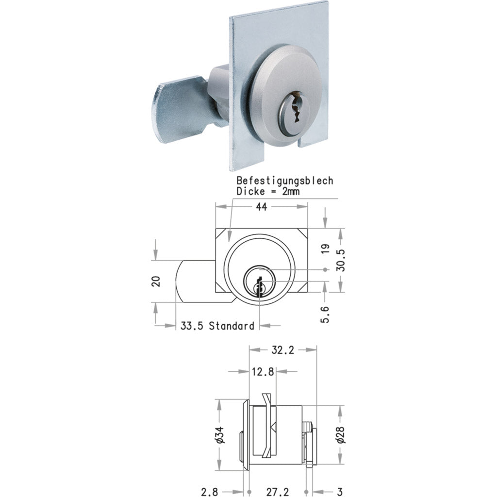 Hebelzylinder ZB27 - Schließsystem EPS