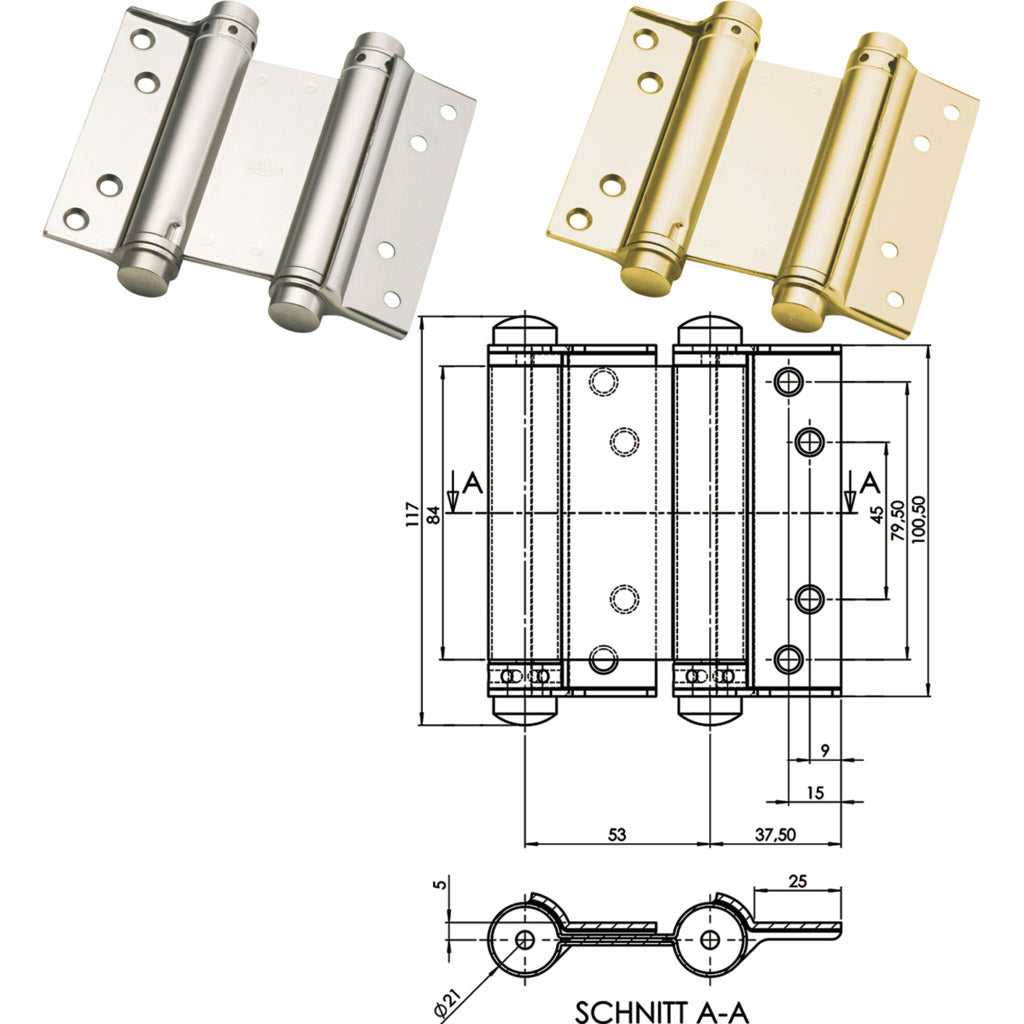 Swing door hinge no. 30