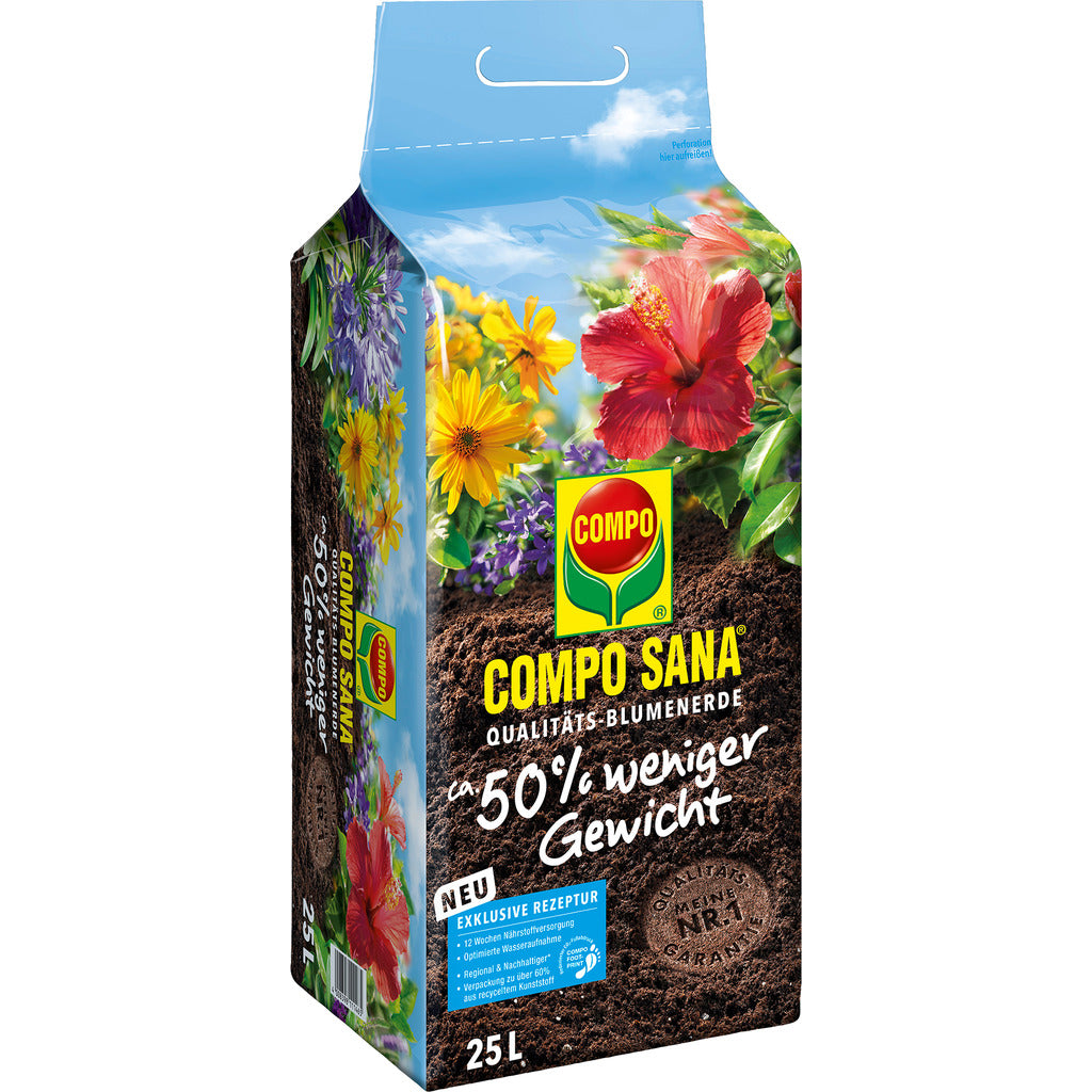 Compo SANA® Qualitäts-Blumenerde / ca. 50 % weniger Gewicht