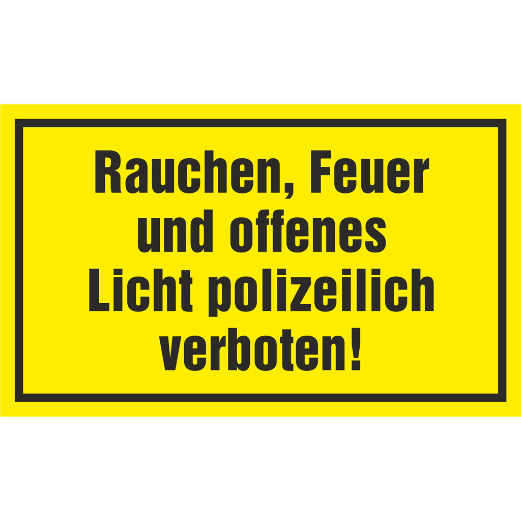 Hinweisschild - Rauchen, Feuer