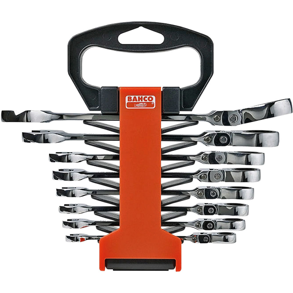 Set di chiavi combinate a cricchetto Bahco da 8 pezzi
