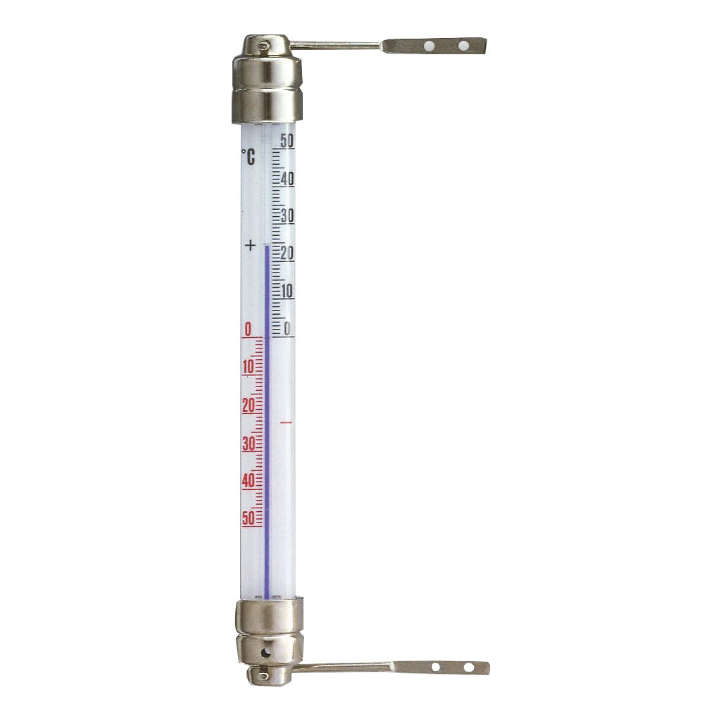 Fensterthermometer analog mit Metallhalter