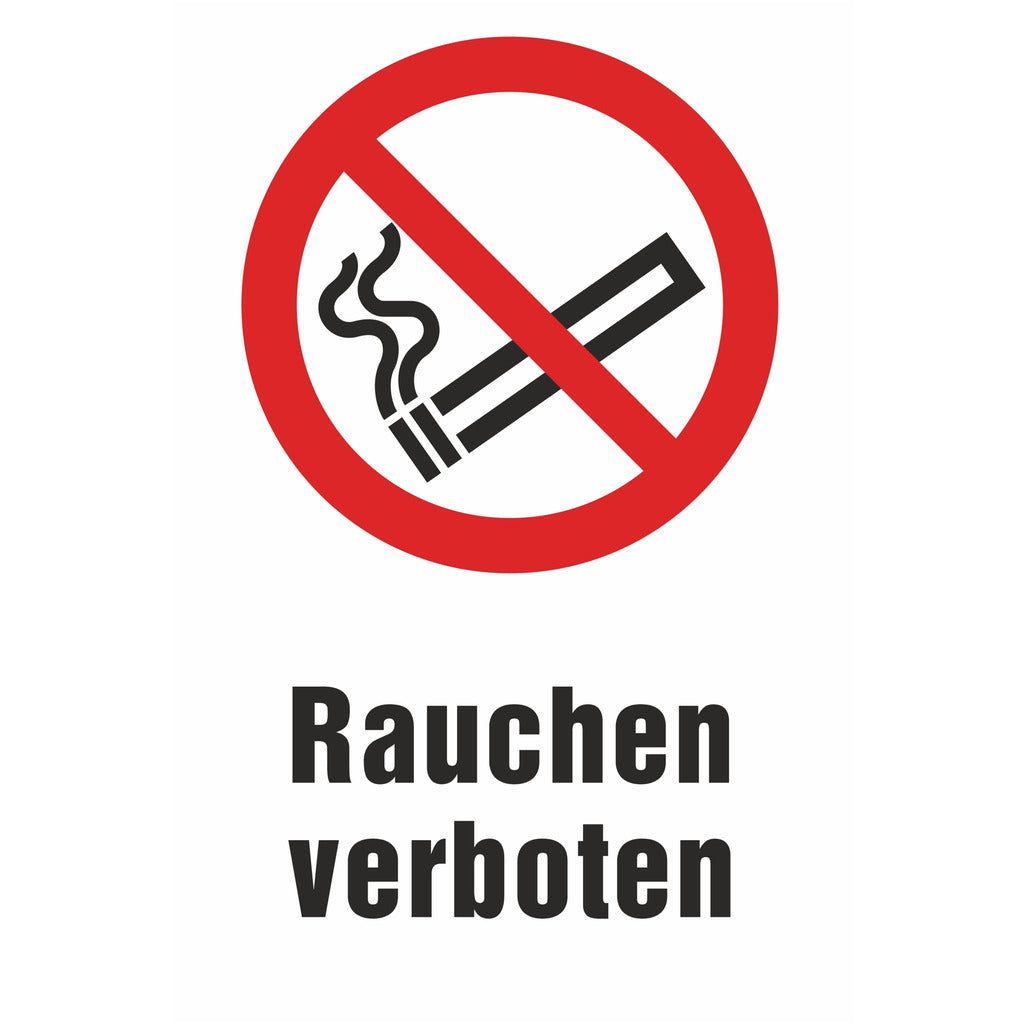 Verbotsschild - Rauchen verboten