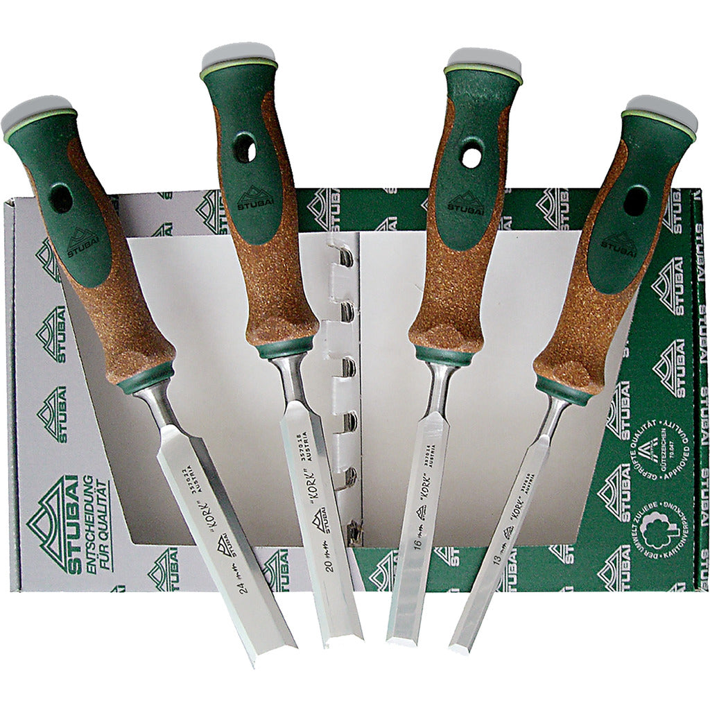 Set di scalpelli speciali con manico in sughero / forma svedese