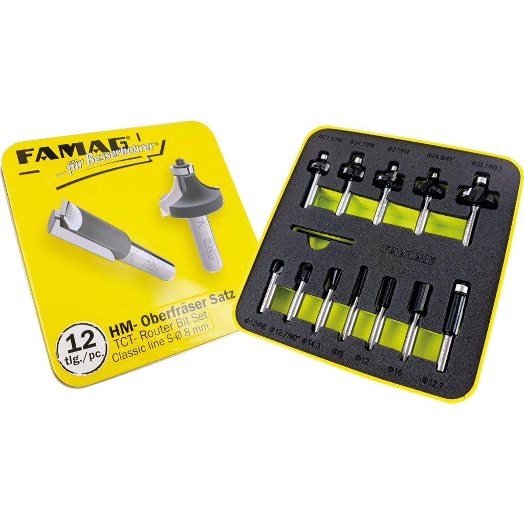 Set di frese HM da 12 pezzi / Linea Classica